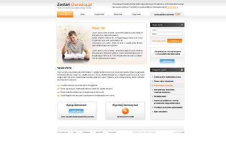 projekt strony internetowej dla Zostań Doradcą.pl - testy na doradcę podatkowego online