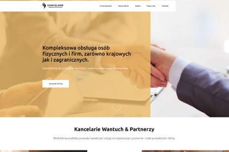 projekt strony internetowej dla Wantuch & Partnerzy - Kancelaria