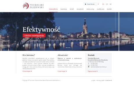 projekt strony internetowej dla Tucholski Olszewski Kancelaria Radcowsko-Adwokacka s.c.