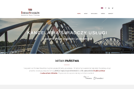 projekt strony internetowej dla Tomasz Staszków - Kancelaria Radcy Prawnego