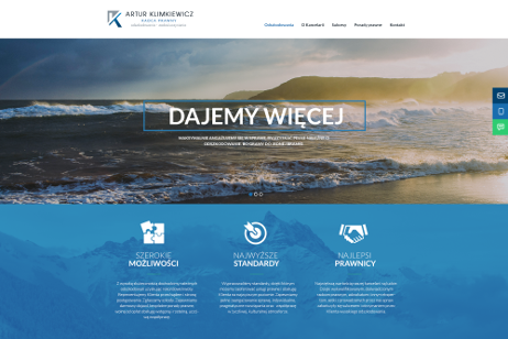 projekt strony internetowej dla Artur Klimkiewicz - Radca Prawny
