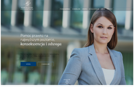projekt strony internetowej dla Marta Łubik - Kancelaria Radcy Prawnego