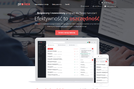 projekt strony internetowej dla proLEX - Efektywność to Oszczędność