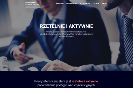 projekt strony internetowej dla Michał Ślifirski - Kancelaria Komornicza