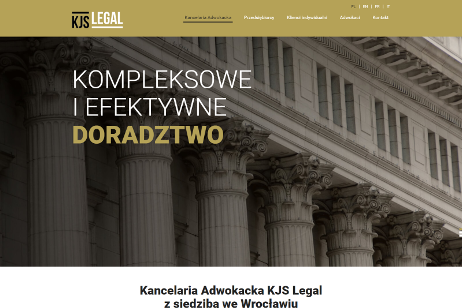 projekt strony internetowej dla KJS Legal - Kancelaria Adwokacka
