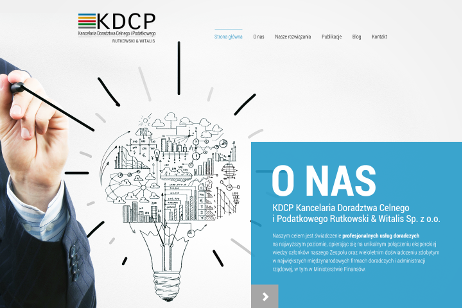 projekt strony internetowej dla KDCP Kancelaria Doradztwa Celnego i Podatkowego
