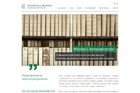 projekt strony internetowej dla Katarzyna Skórska - Kancelaria Adwokacka