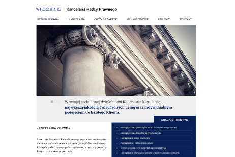 projekt strony internetowej dla Wierzbicki - Kancelaria Radcy Prawnego