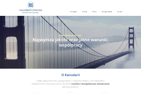 projekt strony internetowej dla Małgorzata Stawicka - Kancelaria Radcy Prawnego
