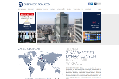 projekt strony internetowej dla Drzewiecki, Tomaszek, Wspólnicy - Kancelaria