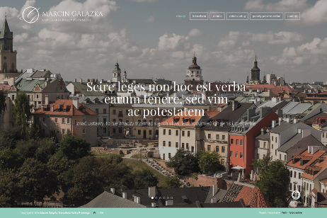 projekt strony internetowej dla Marcin Gałązka - Kancelaria Adwokacka