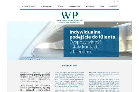 projekt strony internetowej dla Kancelaria Adwokacka - Weronika Piluchowska