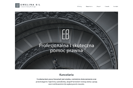 projekt strony internetowej dla Ewelina Bil - Kancelaria Radcy Prawnego