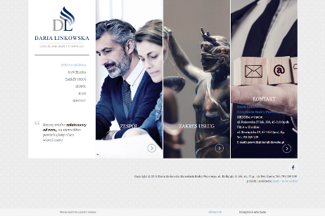 projekt strony internetowej dla Daria Linkowska - Kancelaria Radcy Prawnego