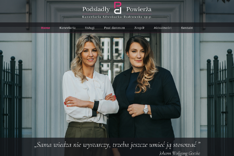 projekt strony internetowej dla Podsiadły Powierża - Kancelaria Adwokacko-Radcowska