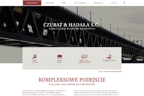 projekt strony internetowej dla Czubat & Hadała - Kancelaria Radców Prawnych