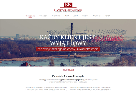 projekt strony internetowej dla Błażejowska Nowakowski - Radcowie Prawni