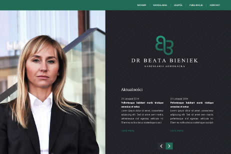 projekt strony internetowej dla dr Beata Bieniek - Kancelaria Adwokacka
