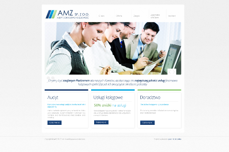 projekt strony internetowej dla AMZ Sp. z o.o.
