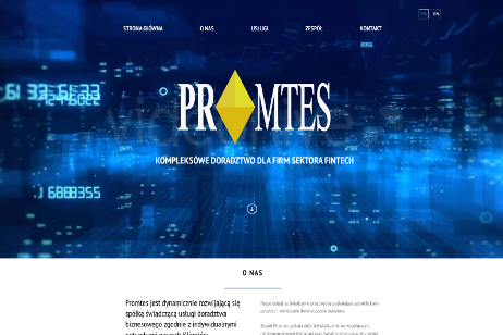 projekt strony internetowej dla PROMTES - Kompleksowe Doradztwo