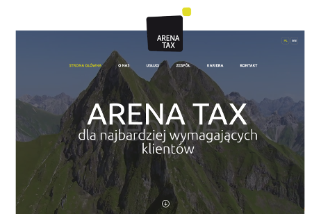 projekt strony internetowej dla Arena Tax Sp. z o.o. Spółka doradztwa podatkowego