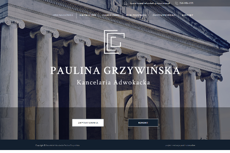projekt strony internetowej dla Paulina Grzywińska - Kancelaria Adwokacka
