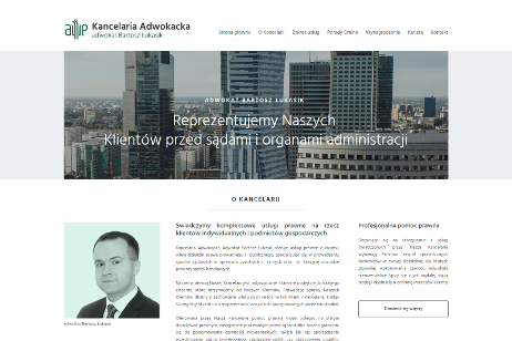 projekt strony internetowej dla Bartosz Łukasik - Kancelaria Adwokacka