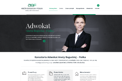 projekt strony internetowej dla ABF - Kancelaria Adwokacka