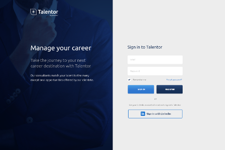 projekt strony internetowej dla Talentor - We Find Talent