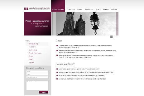 projekt strony internetowej dla Anna Radkowiak-Macuda - Kancelaria