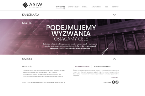 projekt strony internetowej dla ASiW - Kancelaria Prawna
