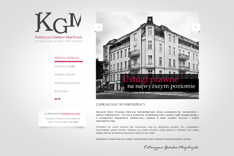 projekt strony internetowej dla Katarzyna Gańska-Majchrzak - Kancelaria