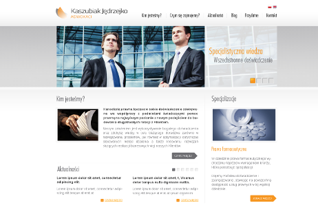 projekt strony internetowej dla Kaszukiak Jędrzejko Adwokaci - Kancelaria