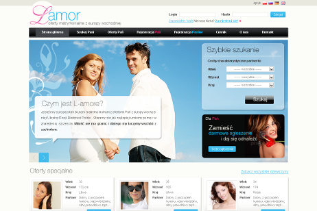 projekt strony internetowej dla Lamor - serwis społecznościowy