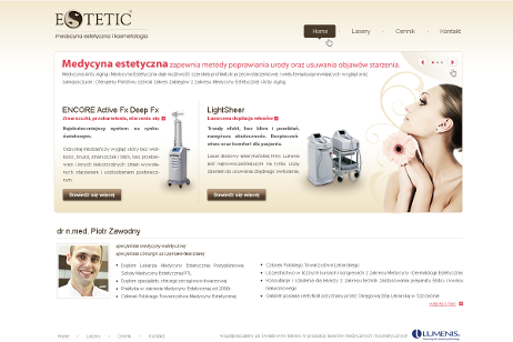 projekt strony internetowej dla Estetic - medycyna estetyczna