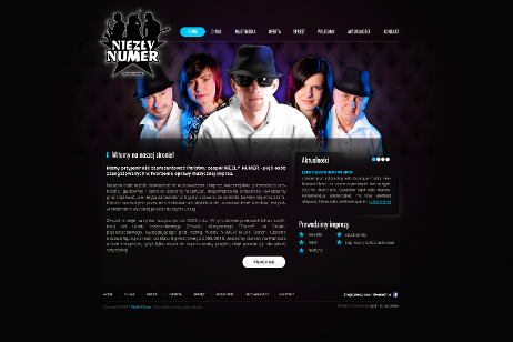 projekt strony internetowej dla NIEZŁY NUMER Music Band