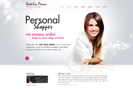 projekt strony internetowej dla Natalia Penar - personal shopper