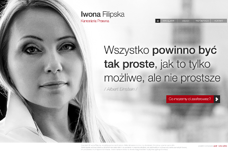 projekt strony internetowej dla Iwona Filipska - Kancelaria Prawna