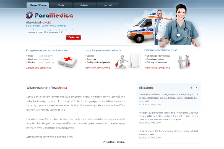 projekt strony internetowej dla Paramedica