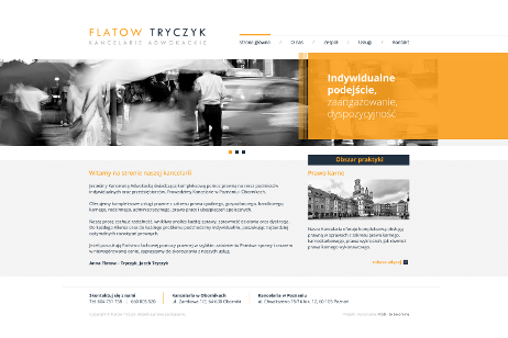 projekt strony internetowej dla Flatow Tryczyk - Kancelarie Adwokackie