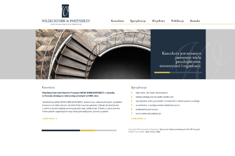 projekt strony internetowej dla Wrzecionek & Partnerzy - Kancelaria Radców Prawnych