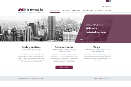 projekt strony internetowej dla dr Tomasz Żal - Radca Prawny