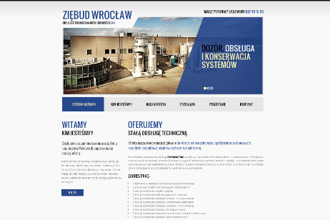 projekt strony internetowej dla Ziębud Wrocław