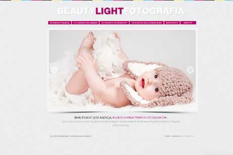 projekt strony internetowej dla BEAUTY LIGHT FOTOGRAFIA