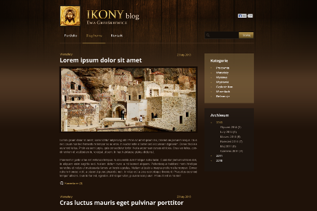 projekt strony internetowej dla Ikony blog